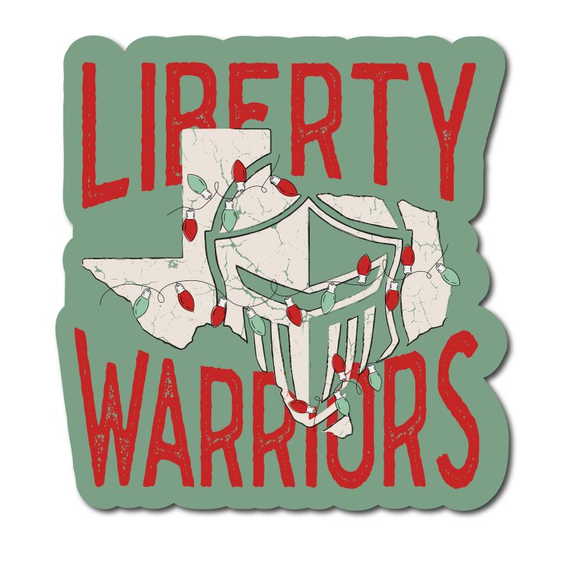 2024 LCS Christmas Texas Warrior Sticker