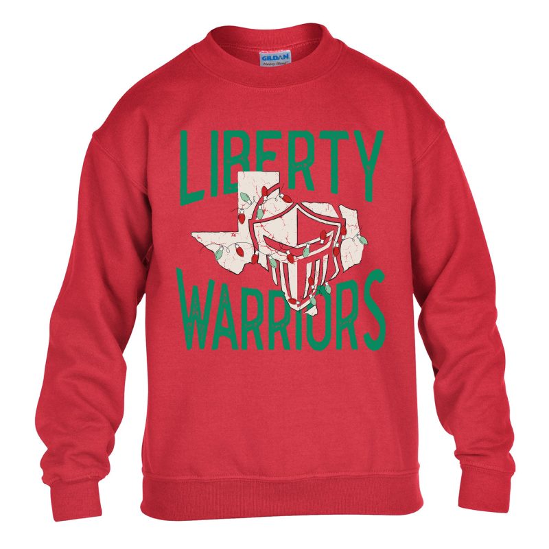 2024 LCS Christmas - Red Texas Warrior Sweatshirt